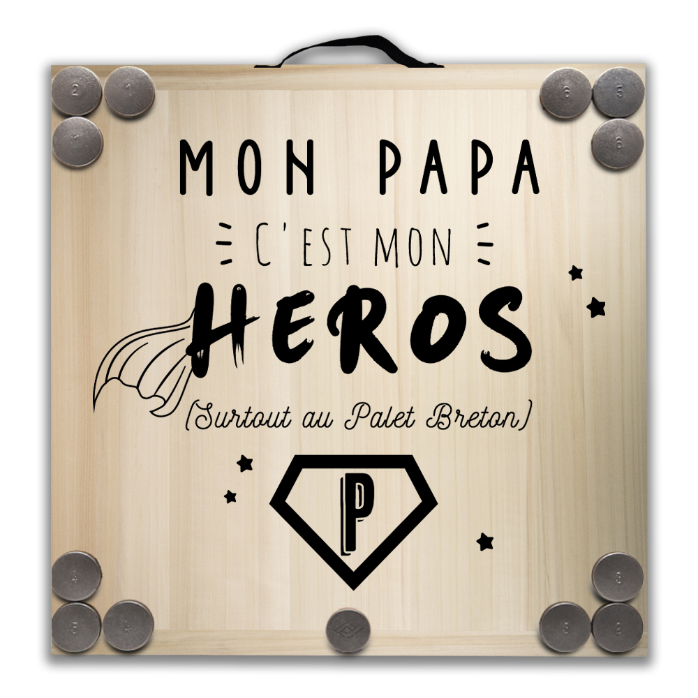 Kit de jeu de palets breton - Mon Papa, mon Héros – Image 2