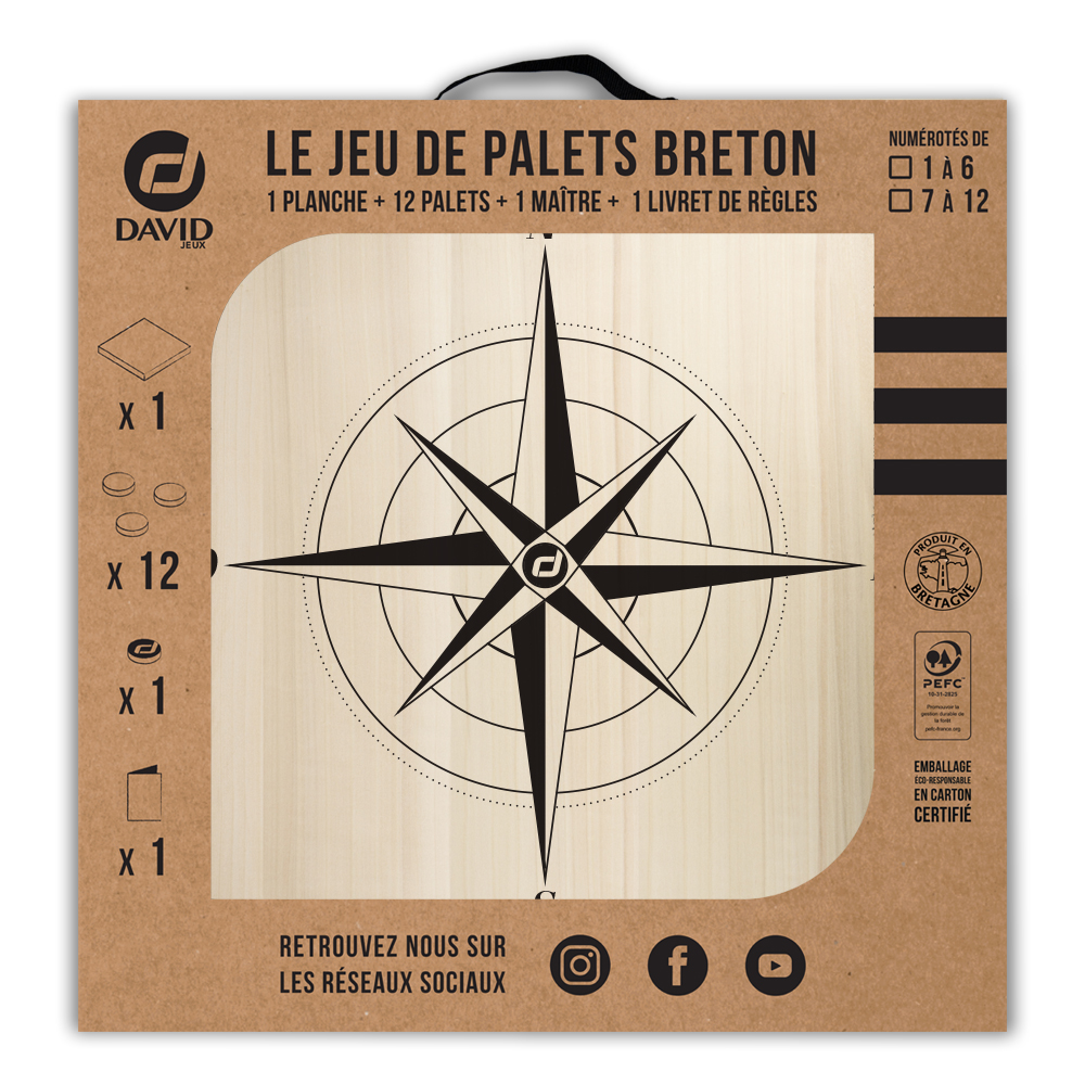 Kit de jeu de palets breton - Rose des Vents – Image 3